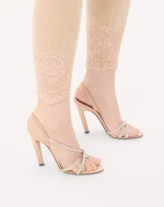 Valentino Dans Le Foyer Satin Sandal With Crystals 105Mm - Image 2